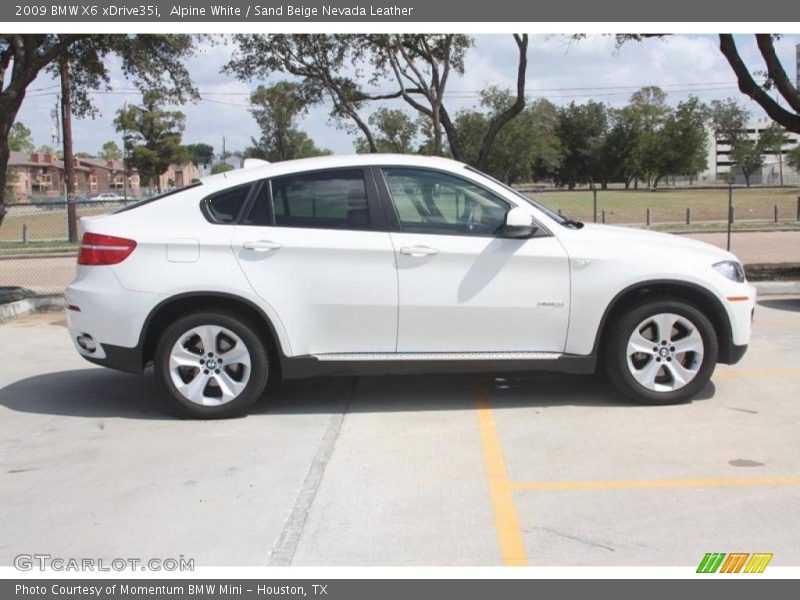 Alpine White / Sand Beige Nevada Leather 2009 BMW X6 xDrive35i