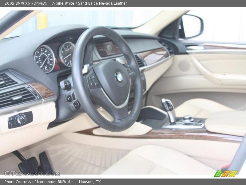 Alpine White / Sand Beige Nevada Leather 2009 BMW X6 xDrive35i