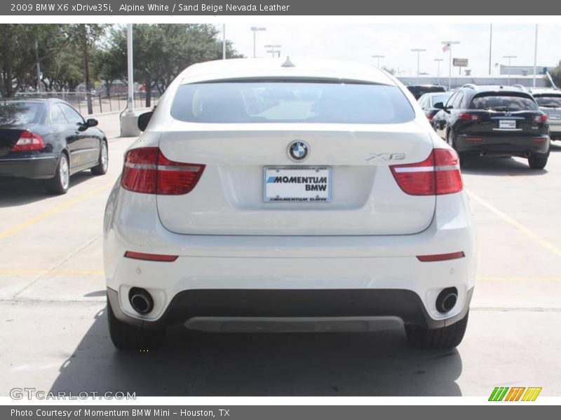 Alpine White / Sand Beige Nevada Leather 2009 BMW X6 xDrive35i