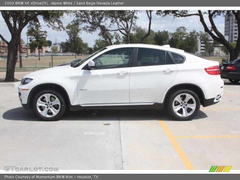 Alpine White / Sand Beige Nevada Leather 2009 BMW X6 xDrive35i
