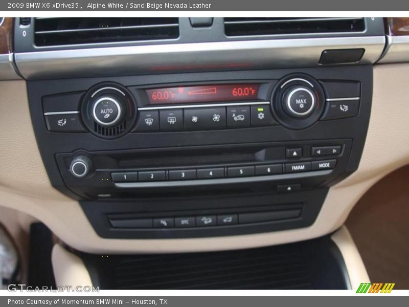 Alpine White / Sand Beige Nevada Leather 2009 BMW X6 xDrive35i