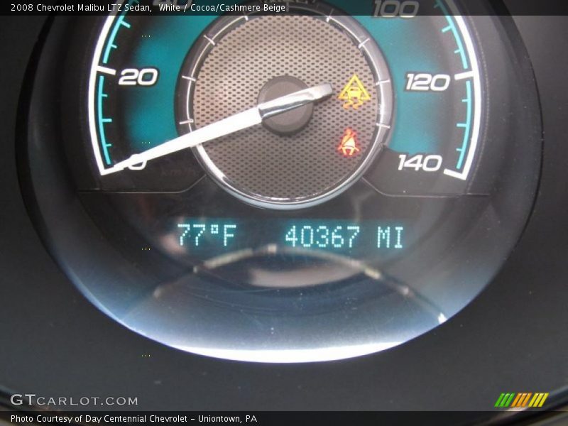 White / Cocoa/Cashmere Beige 2008 Chevrolet Malibu LTZ Sedan