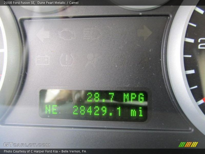 Dune Pearl Metallic / Camel 2008 Ford Fusion SE