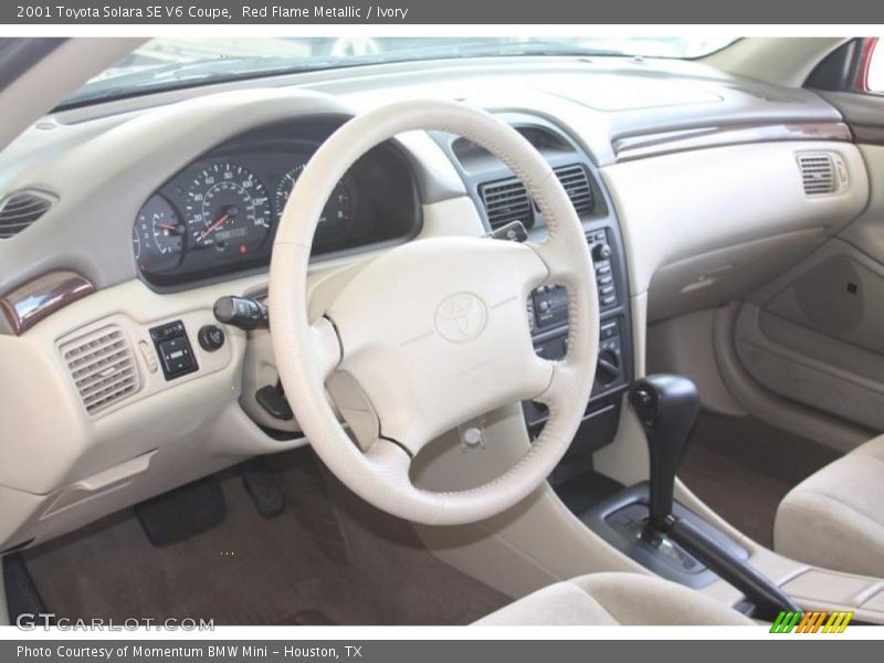 Red Flame Metallic / Ivory 2001 Toyota Solara SE V6 Coupe
