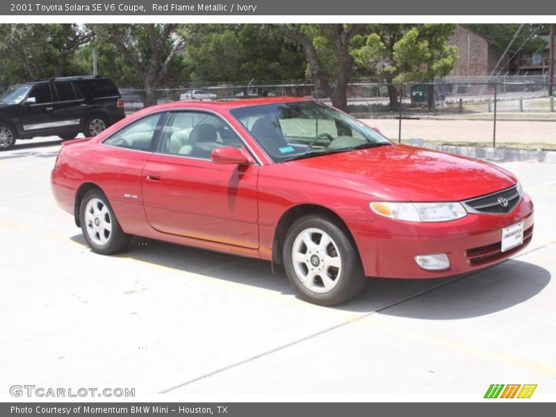 Red Flame Metallic / Ivory 2001 Toyota Solara SE V6 Coupe