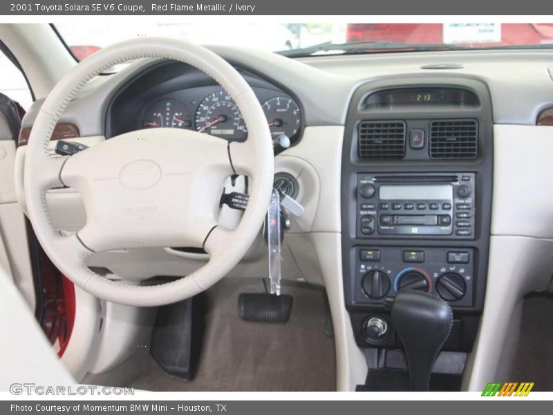 Red Flame Metallic / Ivory 2001 Toyota Solara SE V6 Coupe