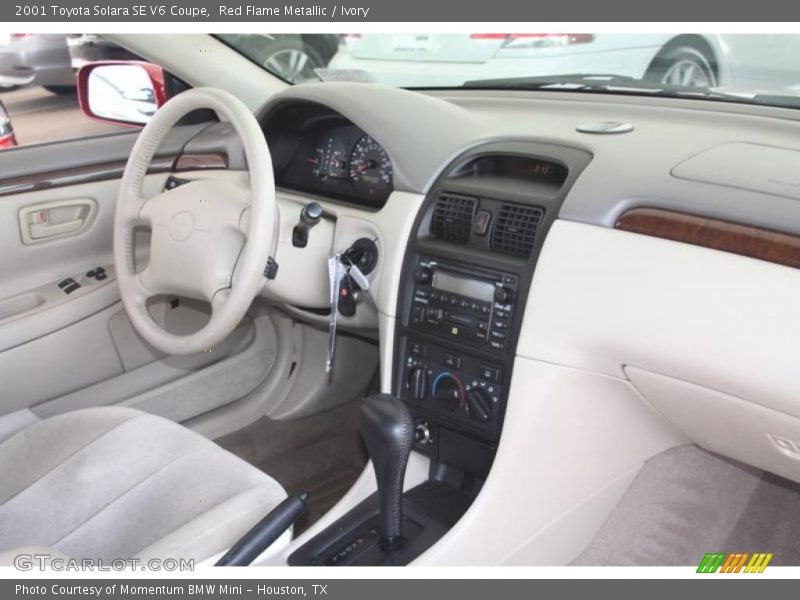 Red Flame Metallic / Ivory 2001 Toyota Solara SE V6 Coupe