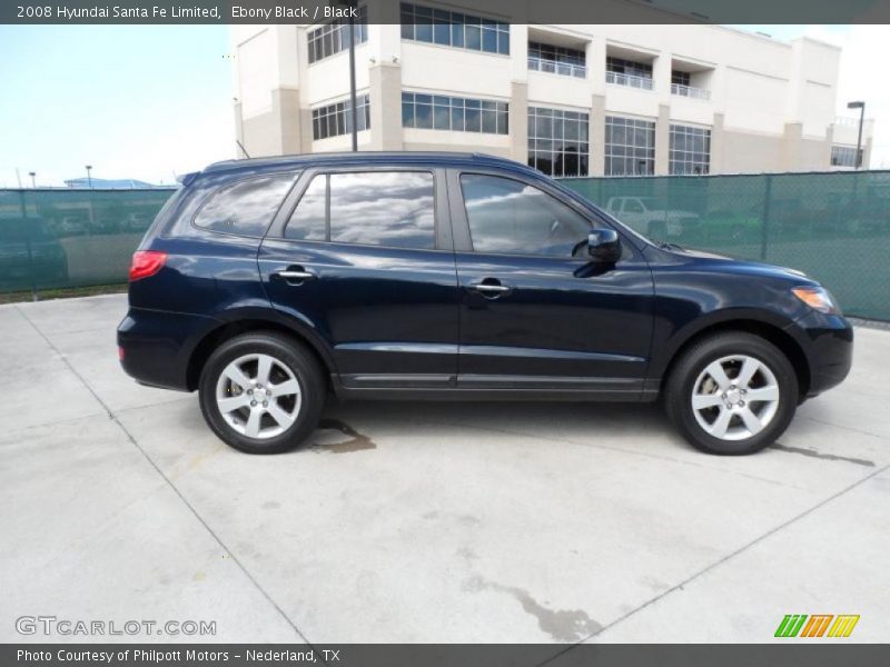 Ebony Black / Black 2008 Hyundai Santa Fe Limited