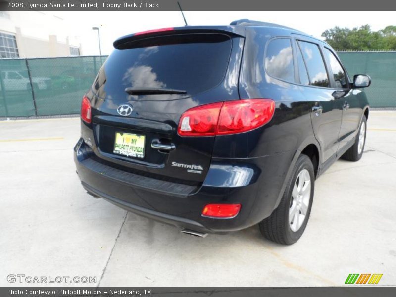 Ebony Black / Black 2008 Hyundai Santa Fe Limited