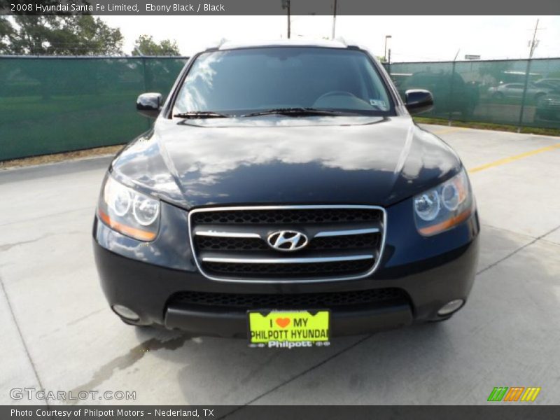 Ebony Black / Black 2008 Hyundai Santa Fe Limited