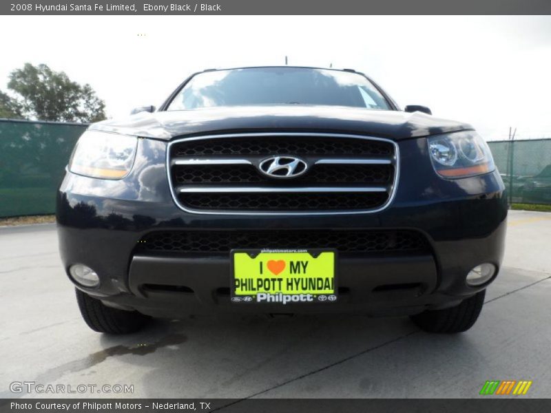 Ebony Black / Black 2008 Hyundai Santa Fe Limited