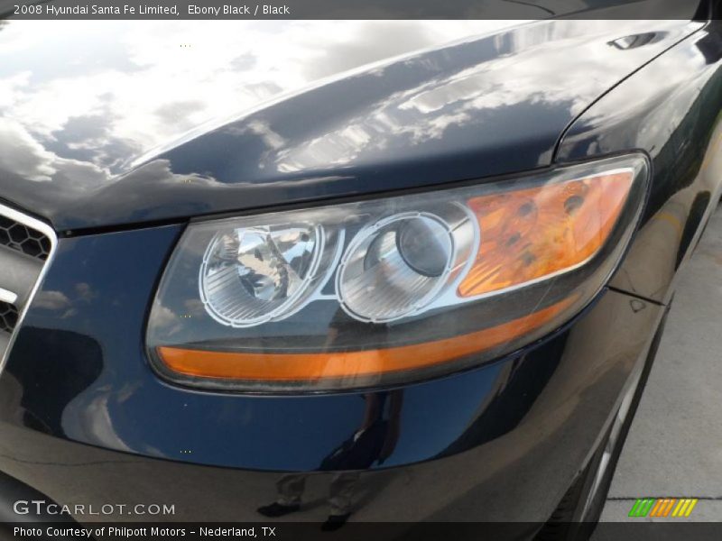 Ebony Black / Black 2008 Hyundai Santa Fe Limited