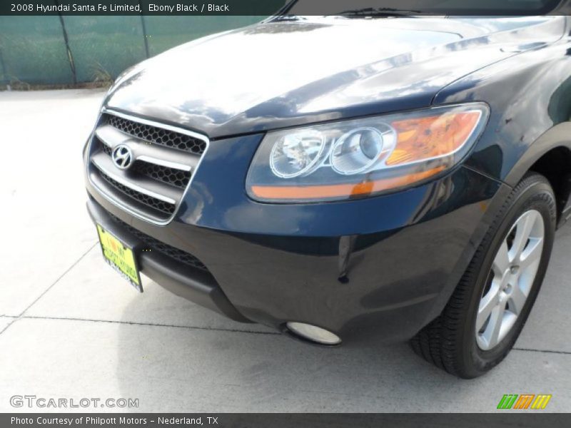 Ebony Black / Black 2008 Hyundai Santa Fe Limited
