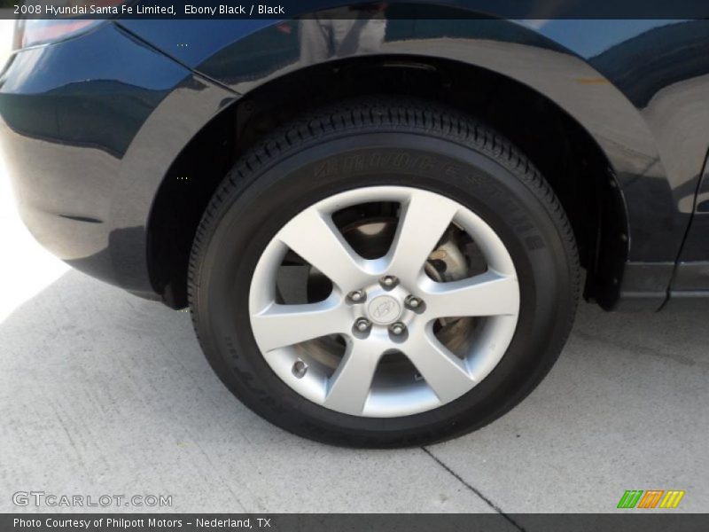Ebony Black / Black 2008 Hyundai Santa Fe Limited