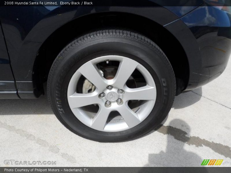 Ebony Black / Black 2008 Hyundai Santa Fe Limited