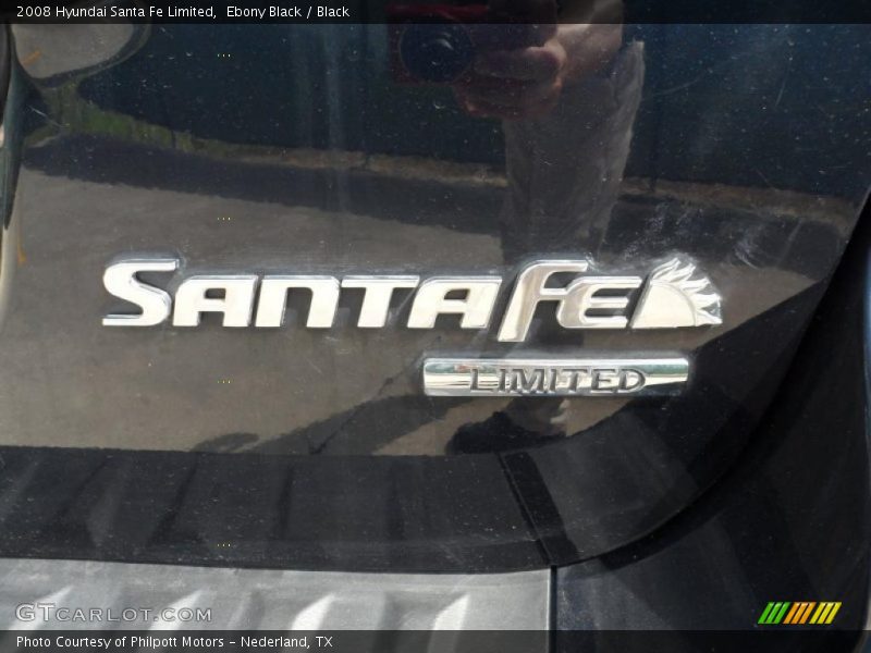 Ebony Black / Black 2008 Hyundai Santa Fe Limited