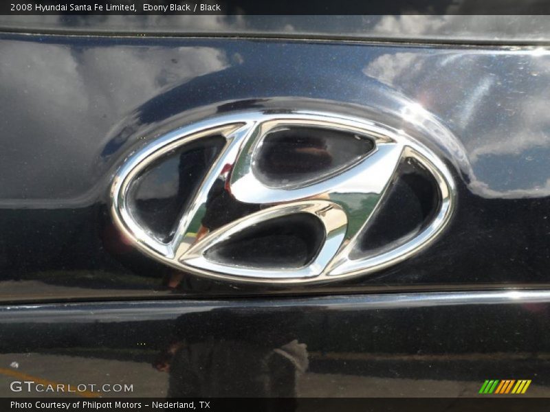 Ebony Black / Black 2008 Hyundai Santa Fe Limited