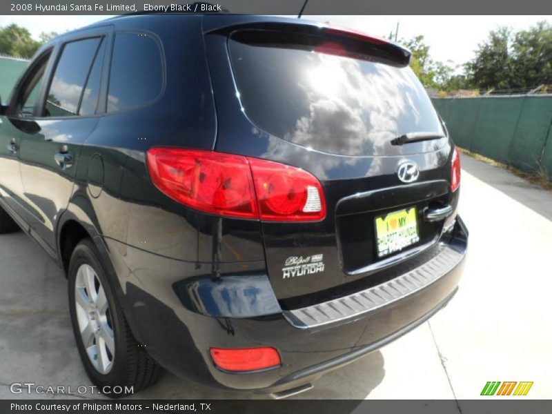 Ebony Black / Black 2008 Hyundai Santa Fe Limited