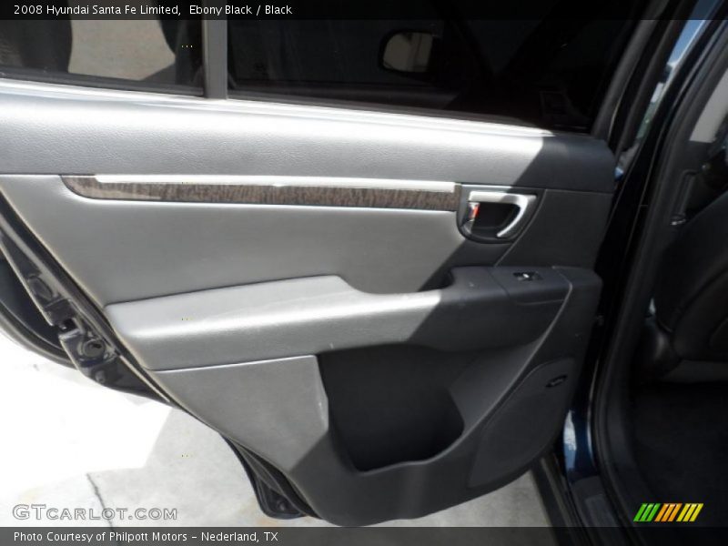 Ebony Black / Black 2008 Hyundai Santa Fe Limited