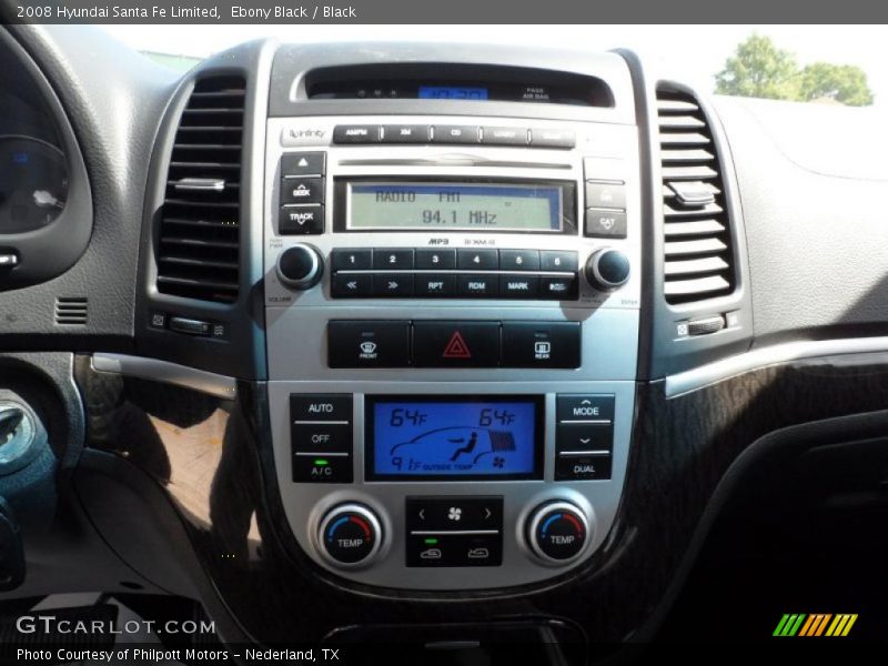 Ebony Black / Black 2008 Hyundai Santa Fe Limited