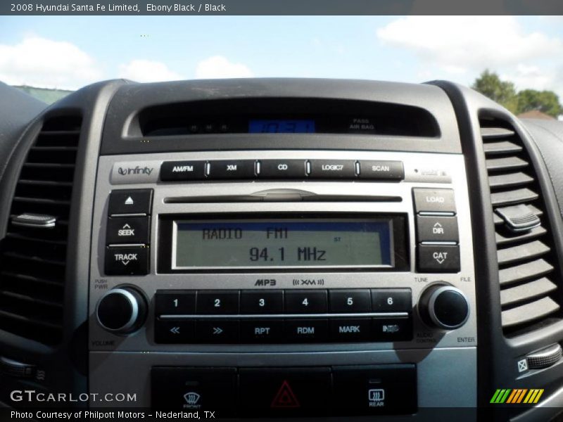 Ebony Black / Black 2008 Hyundai Santa Fe Limited