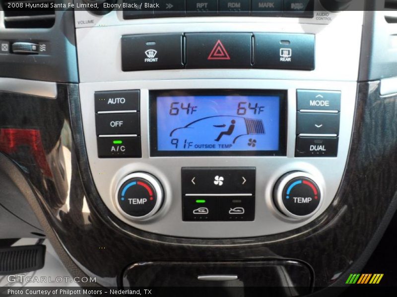 Ebony Black / Black 2008 Hyundai Santa Fe Limited