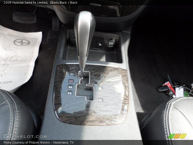 Ebony Black / Black 2008 Hyundai Santa Fe Limited