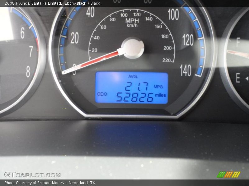 Ebony Black / Black 2008 Hyundai Santa Fe Limited