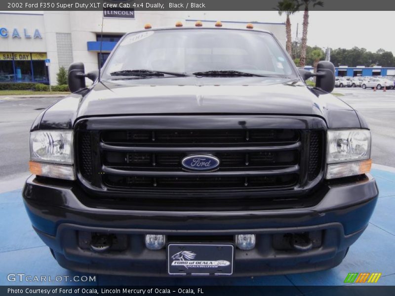 Black / Black 2002 Ford F350 Super Duty XLT Crew Cab 4x4 Dually