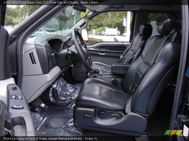  2002 F350 Super Duty XLT Crew Cab 4x4 Dually Black Interior