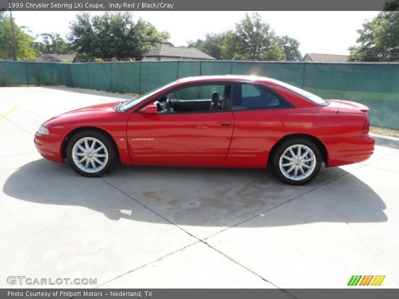 Indy Red / Black/Gray 1999 Chrysler Sebring LXi Coupe