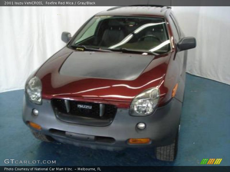 Foxfire Red Mica / Gray/Black 2001 Isuzu VehiCROSS