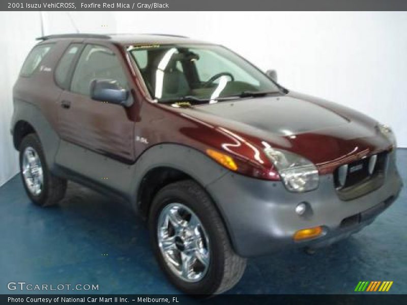 Foxfire Red Mica / Gray/Black 2001 Isuzu VehiCROSS