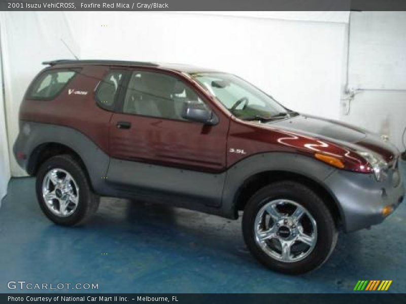 Foxfire Red Mica / Gray/Black 2001 Isuzu VehiCROSS