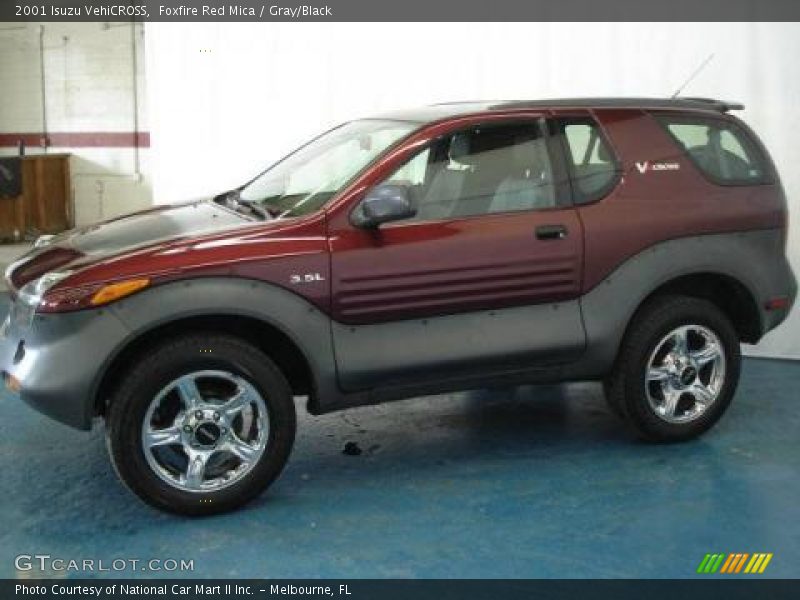 Foxfire Red Mica / Gray/Black 2001 Isuzu VehiCROSS