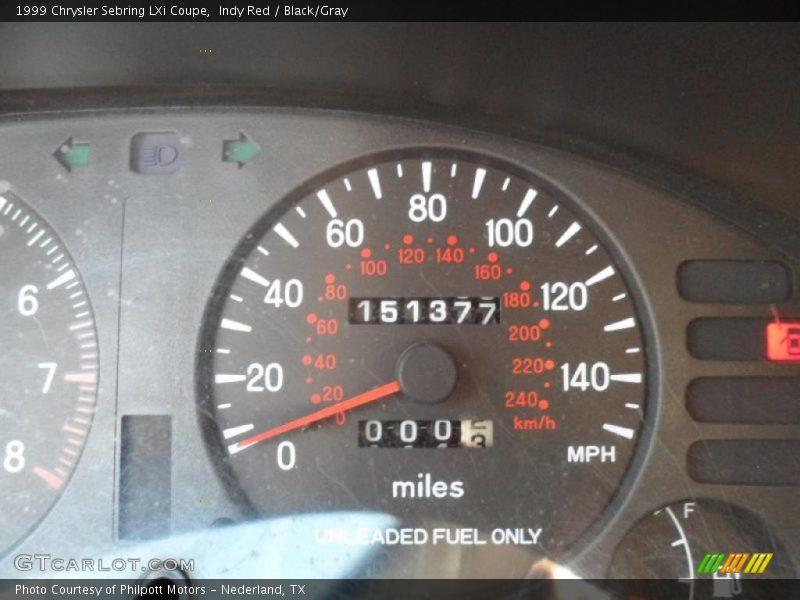 Indy Red / Black/Gray 1999 Chrysler Sebring LXi Coupe