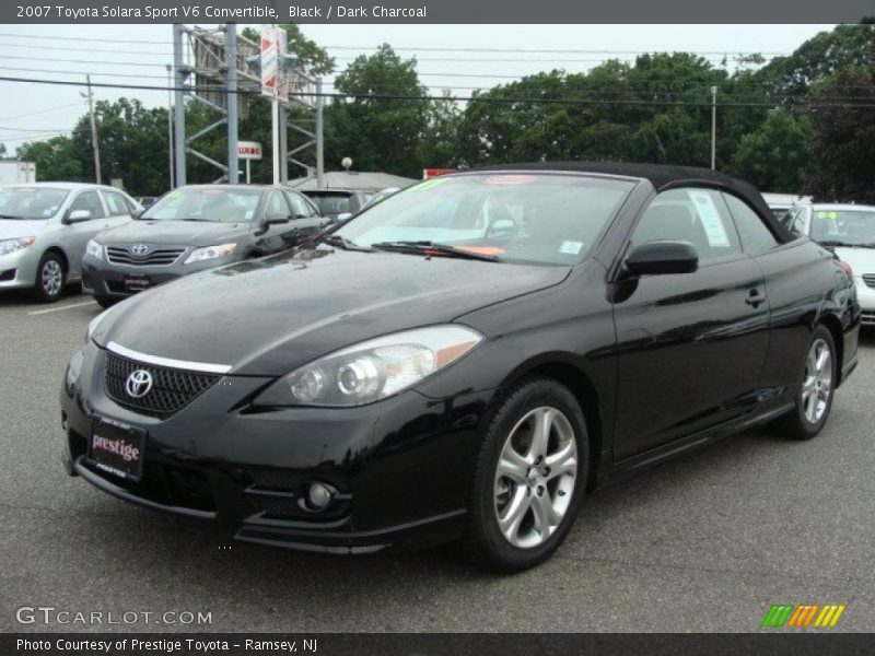 Black / Dark Charcoal 2007 Toyota Solara Sport V6 Convertible