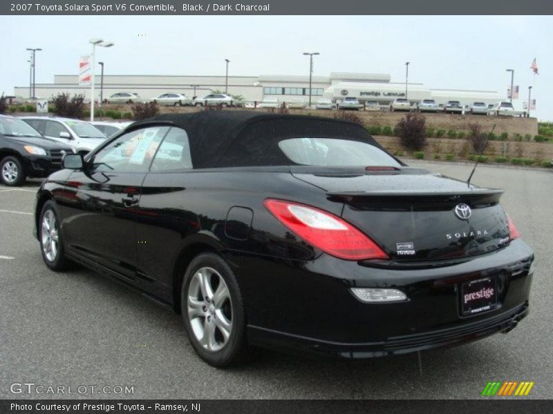 Black / Dark Charcoal 2007 Toyota Solara Sport V6 Convertible