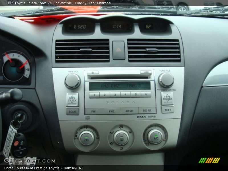 Black / Dark Charcoal 2007 Toyota Solara Sport V6 Convertible