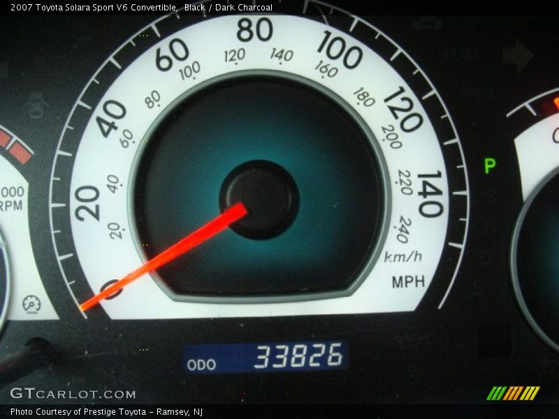 Black / Dark Charcoal 2007 Toyota Solara Sport V6 Convertible