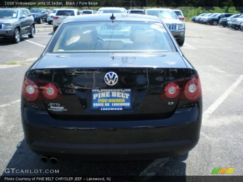 Black / Pure Beige 2008 Volkswagen Jetta SE Sedan