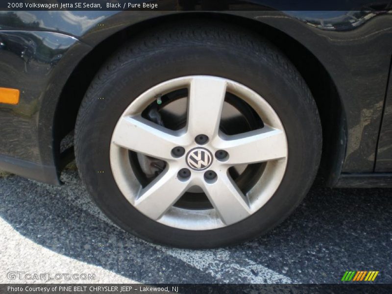 Black / Pure Beige 2008 Volkswagen Jetta SE Sedan