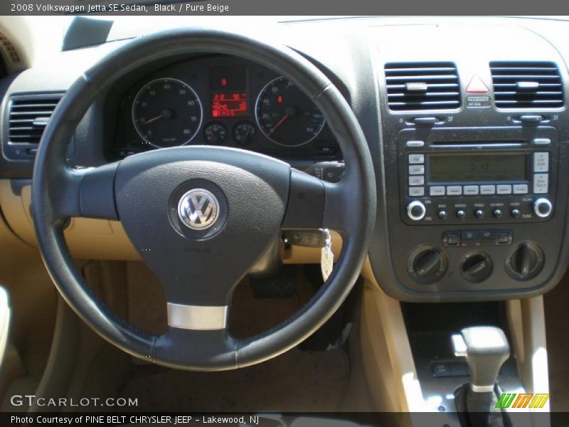 Black / Pure Beige 2008 Volkswagen Jetta SE Sedan