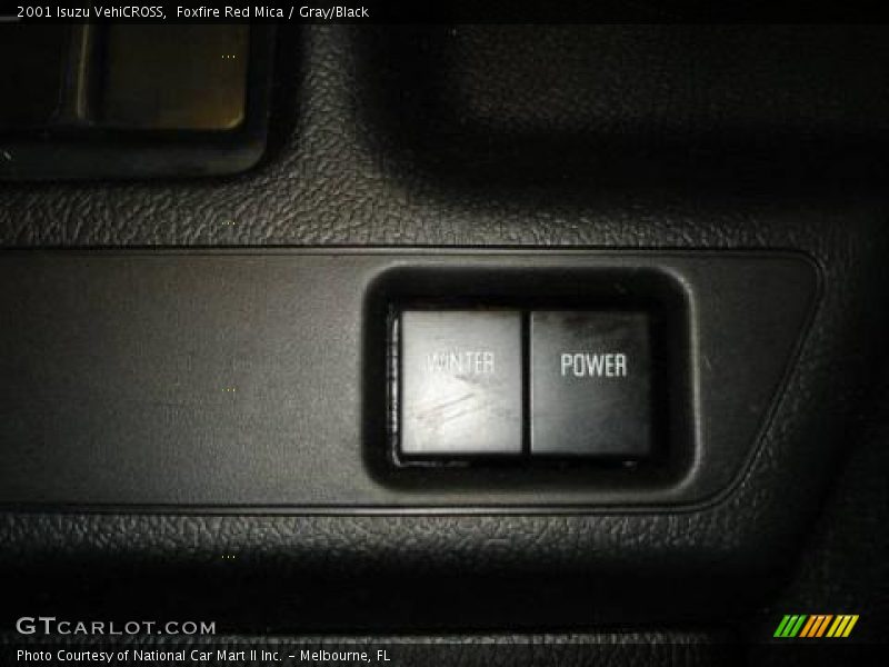 Foxfire Red Mica / Gray/Black 2001 Isuzu VehiCROSS