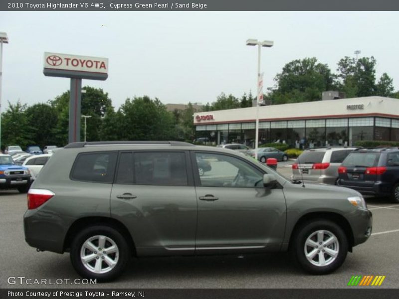 Cypress Green Pearl / Sand Beige 2010 Toyota Highlander V6 4WD
