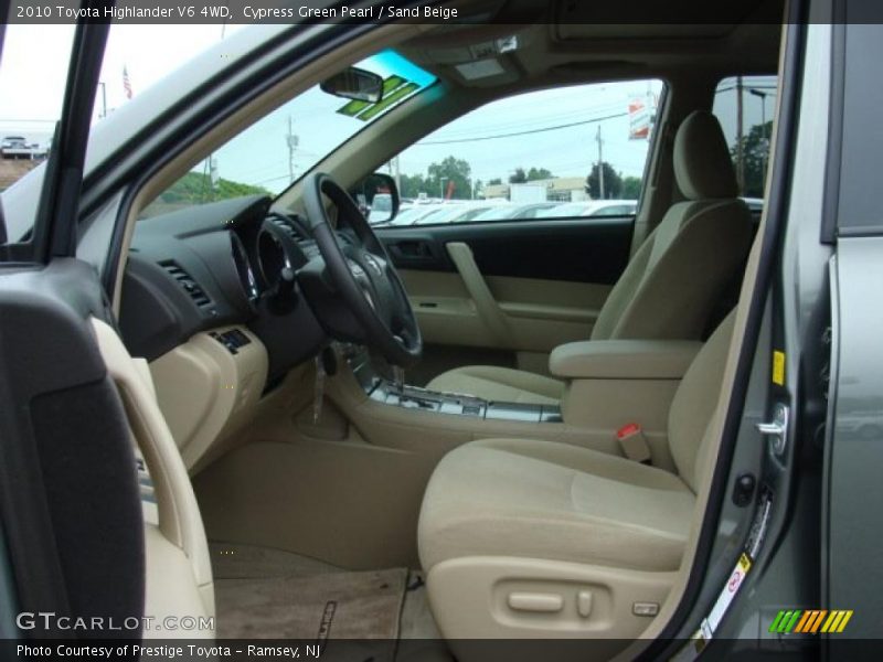 Cypress Green Pearl / Sand Beige 2010 Toyota Highlander V6 4WD