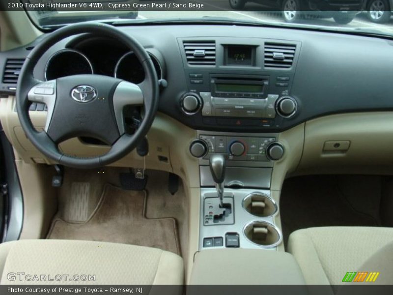 Cypress Green Pearl / Sand Beige 2010 Toyota Highlander V6 4WD