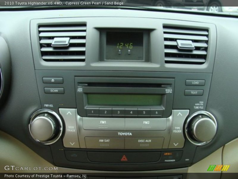 Cypress Green Pearl / Sand Beige 2010 Toyota Highlander V6 4WD