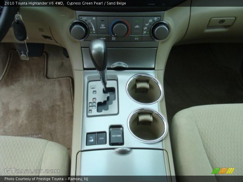 Cypress Green Pearl / Sand Beige 2010 Toyota Highlander V6 4WD