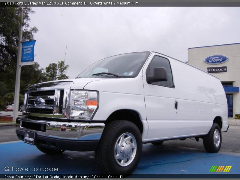 Oxford White / Medium Flint 2010 Ford E Series Van E250 XLT Commericial